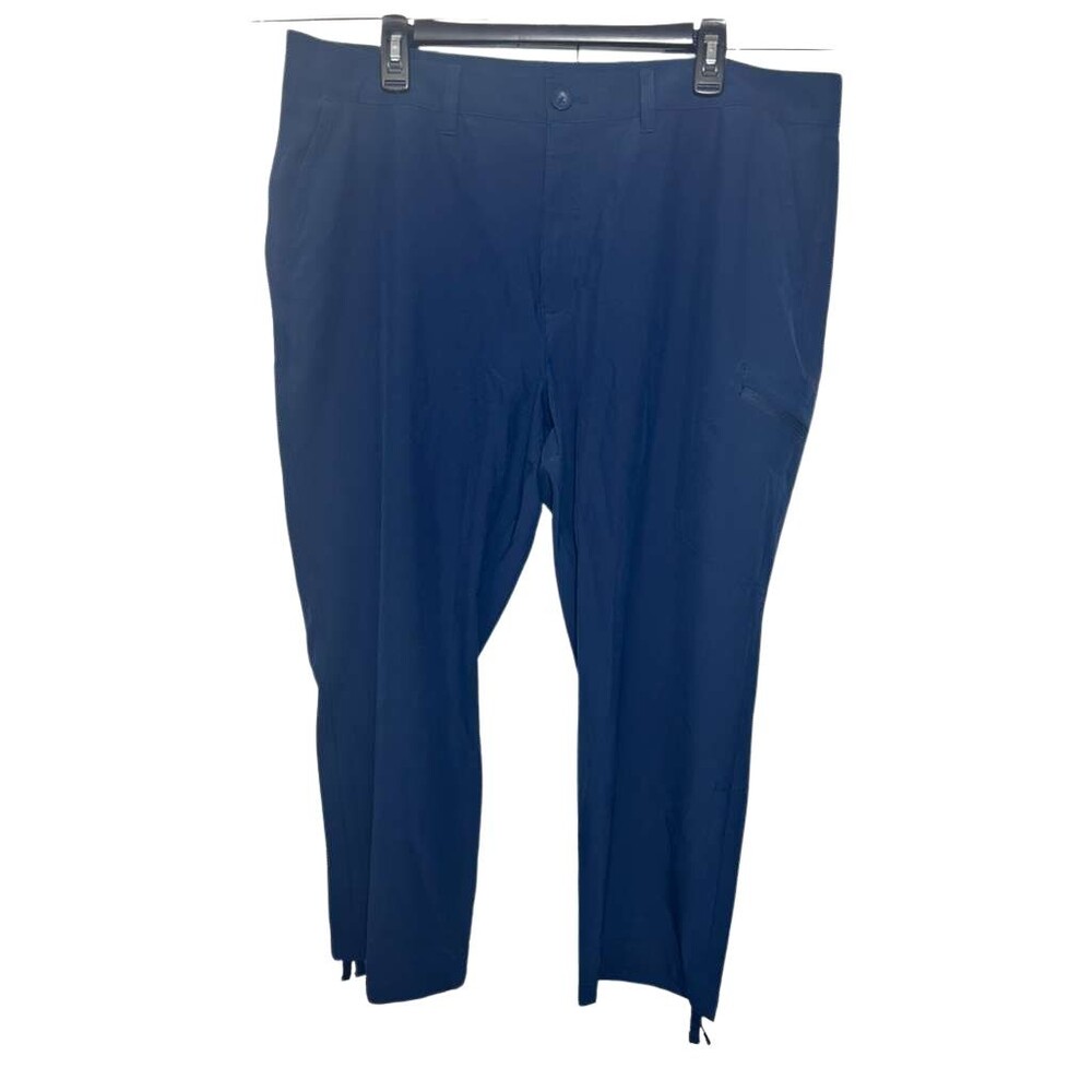 Eddie Bauer Stretch Ripstop Crop Pants Women's Size 16 Navy Blue Hiking